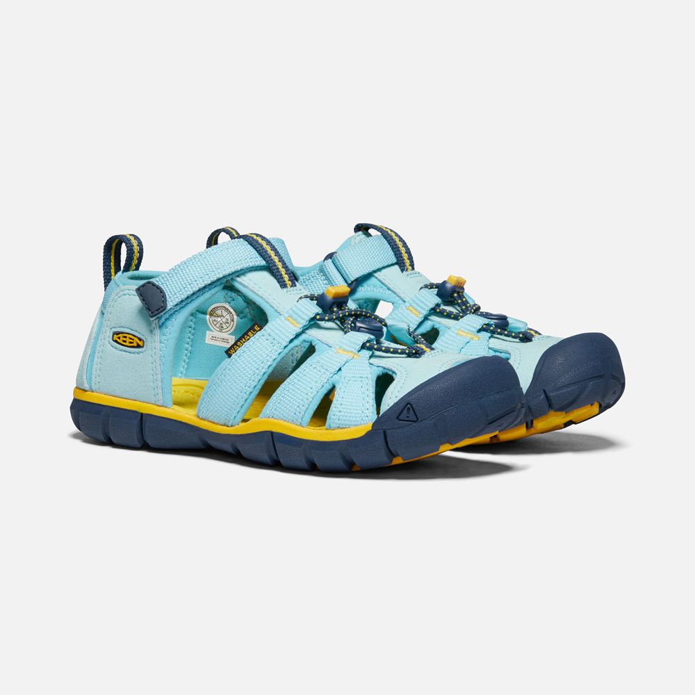 Sandales Keen Enfant Bleu/Jaune | Seacamp Ii Cnx | TGRIM-0842